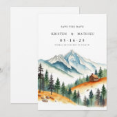 Romantischer Zollgebirge Save The Date (Vorne/Hinten)