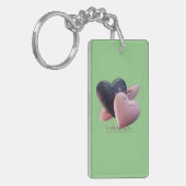 Romantischer Zwei-Herzen-Schlüsselanhänger Schlüsselanhänger (Vorderseite links)