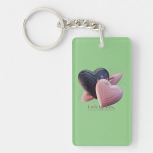 Romantischer Zwei-Herzen-Schlüsselanhänger Schlüsselanhänger