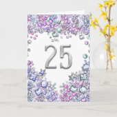 Romantisches 25. Hochzeit Geburtstagsjubiläum Herz Karte (Gelbe Blume)