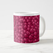 Romantisches 3D-Rot-Herzen-Muster-32322 Jumbo-Tasse (Vorderseite Rechts)