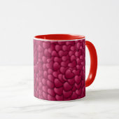 Romantisches 3D-Rot-Herzen-Muster-32322 Tasse (VorderseiteRechts)