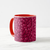 Romantisches 3D-Rot-Herzen-Muster-32322 Tasse (Vorderseite Links)