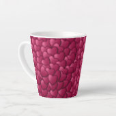 Romantisches 3D-Rotherzen-Muster-32322 Milchtasse (Linke Ecke)