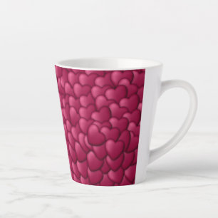 Romantisches 3D-Rotherzen-Muster-32322 Milchtasse
