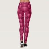 Romantisches 3D-Rotherzmuster-32322 Leggings (Rückseite)