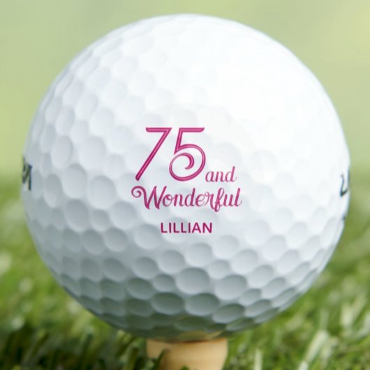 Romantisches 75. Geschenk für die Ehefrau - rosa S Golfball