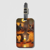 Romantisches Abendessen Gepäckanhänger (Vorderseite Vertikal)