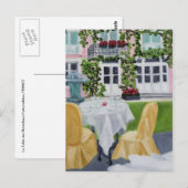 Romantisches Abendessen in Frankreich Postkarte (Vorne/Hinten)