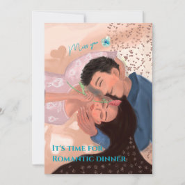 Romantisches Abendessen mit dir und mir Einladung