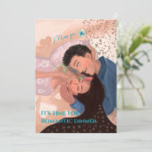 Romantisches Abendessen mit dir und mir Einladung (Stehend Vorderseite)