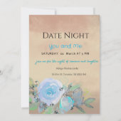 Romantisches Abendessen mit dir und mir Einladung (Rückseite)