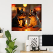 Romantisches Abendessen Poster (Heimbüro)