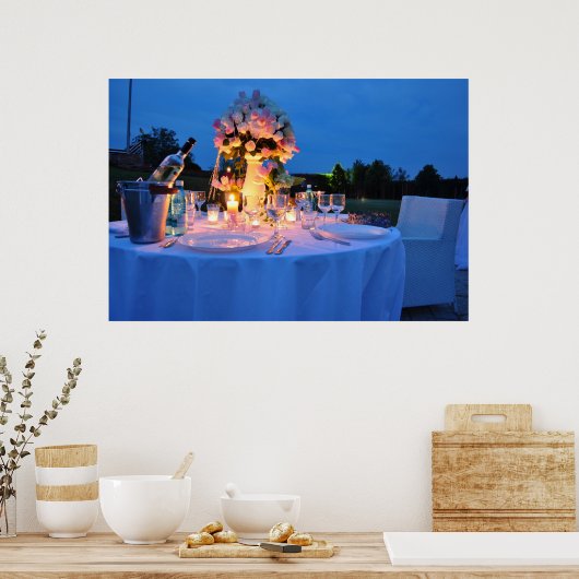 romantisches Abendessen Poster (Küche)