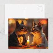 Romantisches Abendessen Postkarte (Vorne/Hinten)