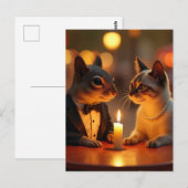 Romantisches Abendessen Postkarte (Vorne/Hinten)