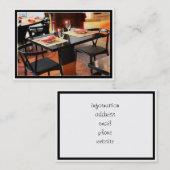 Romantisches Abendessen zu zweit Visitenkarte (Vorne/Hinten)