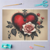 Romantisches Abstrakt-gotisches Themenpapier Seidenpapier (Basteln)