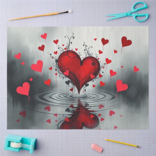 Romantisches Abstrakt-gotisches Themenpapier Seidenpapier (Basteln)