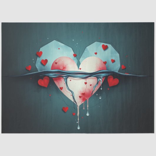 Romantisches Abstrakt-gotisches Themenpapier Seidenpapier (Vorderseite)