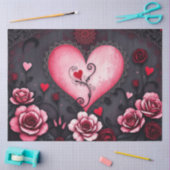 Romantisches Abstrakt-gotisches Themenpapier Seidenpapier (Basteln)