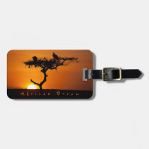 Romantisches Afrikanisches Traumabend Foto mit Tex