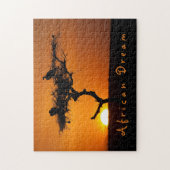 Romantisches Afrikanisches Traumabend Foto mit Tex Puzzle (Vertikal)