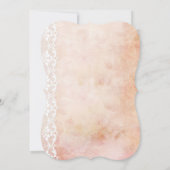 Romantisches Altpapier mit Rose und Hochzeit Einladung (Rückseite)