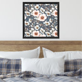 Romantisches Anemonmuster Muster 2 Leinwanddruck (Insitu (Schlafzimmer))