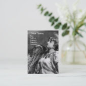 ROMANTISCHES ANGEL IN SCHWARZ-WEISSEM Gold Visitenkarte (Stehend Vorderseite)