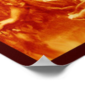 ROMANTISCHES ANGEL MIT FEATHER IN ORANGE GELB WEIS POSTER (Ecke)