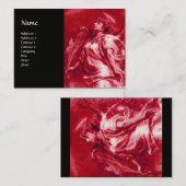 ROMANTISCHES ANGEL MIT FEATHER IN PINK, FUCHSIA Bl Visitenkarte (Vorne/Hinten)