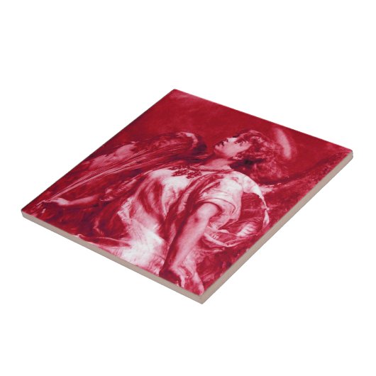 ROMANTISCHES ANGEL MIT FEATHER IN PINK FUCHSIA, WE FLIESE (Seite)