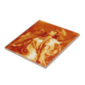 ROMANTISCHES ANGEL MIT GEFÜHL IN GOLDORANGE, BROWN FLIESE (Seite)