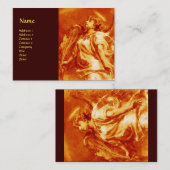 ROMANTISCHES ANGEL MIT GEFÜHL IN GOLDORANGE, BROWN VISITENKARTE (Vorne/Hinten)