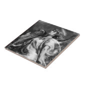 ROMANTISCHES ANGEL MIT GEFÜHL IN SCHWARZ UND WEISS FLIESE (Seite)