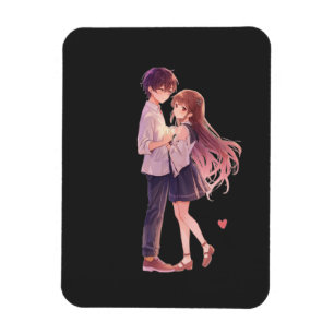 Romantisches Anime-Paar - Süße ästhetische Liebhab Magnet