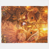 Romantisches Antrag Paar Geschenk Verlobung Liebe Fleecedecke (Vorderseite (Horizontal))