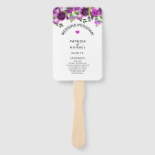 Romantisches Aquarell-Rosa-Blumen-Hochzeitsprogram Fächer (Vorderseite)