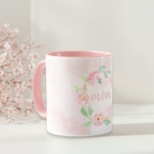 Romantisches Aquarell-Rosé-Blumen-Geschenk zum Mut Tasse