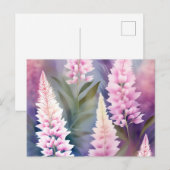 Romantisches Astilbe-Blumenmuster Postkarte (Vorne/Hinten)