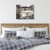 Romantisches Badezimmer überwölbte Canvas Leinwanddruck (Insitu (Schlafzimmer))