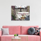 Romantisches Badezimmer überwölbte Canvas Leinwanddruck (Insitu (Wohnzimmer))