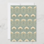 Romantisches Beige Blau Foto Einladung (Rückseite)