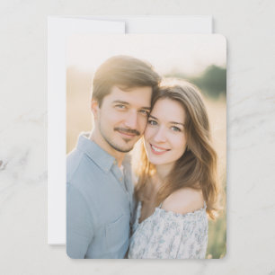 Romantisches Beige Natürliches Foto Einladung