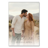Romantisches Beige Outdoor-Foto Tischnummer (Vorderseite)