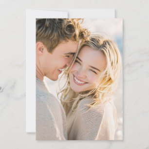 Romantisches Beige-Schnappschuss-Foto Einladung