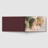 Romantisches Beige Zeitgenössisches Foto Gästebuch (Voll)