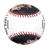 Romantisches benutzerdefiniertes Baseball-Geschenk Baseball (Rückseite)