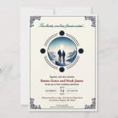 Romantisches Bergabenteuer Einladung (Vorderseite)